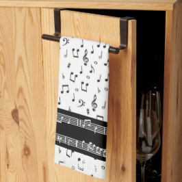 Muzikale symbolen keukendoek theedoek