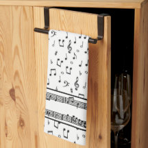 Muzikale symbolen keukendoek