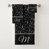 muzikale symbolen monogram bad handdoek (Insitu)