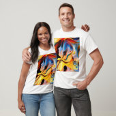 Muzikale thema kunst t-shirt (Unisex)