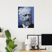 Muzikale titanen: Tsjaikovski-Poster (Lage poly) Poster (Thuiskantoor)