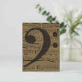 Muzikale Treble Clef Bladmuziek Classic Briefkaart (Staand voorkant)