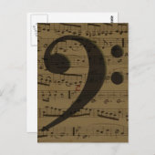 Muzikale Treble Clef Bladmuziek Classic Briefkaart (Voorkant / Achterkant)