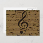 Muzikale Treble Clef Bladmuziek Classic Briefkaart (Voorkant / Achterkant)