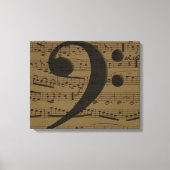 Muzikale Treble Clef Bladmuziek Classic Canvas Afdruk (Voorkant)