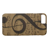 Muzikale Treble Clef Bladmuziek Classic Case-Mate iPhone Case (Achterkant (Horizontaal))