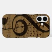 Muzikale Treble Clef Bladmuziek Classic Case-Mate iPhone Case (Achterkant (horizontaal))