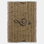 Muzikale Treble Clef Bladmuziek Classic Deken (Voorkant Verticaal)