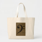 Muzikale Treble Clef Bladmuziek Classic Grote Tote Bag (Voorkant)