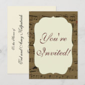 Muzikale Treble Clef Bladmuziek Classic Kaart (Voorkant / Achterkant)