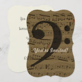 Muzikale Treble Clef Bladmuziek Classic Kaart (Voorkant / Achterkant)