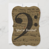 Muzikale Treble Clef Bladmuziek Classic Kaart (Voorkant)