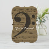 Muzikale Treble Clef Bladmuziek Classic Kaart (Staand voorkant)