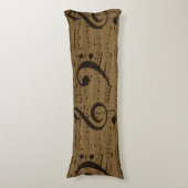 Muzikale Treble Clef Bladmuziek Classic Lichaamskussen (Voorkant Verticaal)