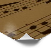 Muzikale Treble Clef Bladmuziek Classic Perfect Poster (Hoek)