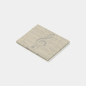 Muzikale Treble Clef Bladmuziek Classic Post-it® Notes (Schuin)