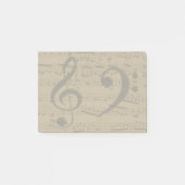 Muzikale Treble Clef Bladmuziek Classic Post-it® Notes (Voorkant)