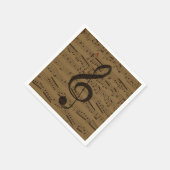 Muzikale Treble Clef Bladmuziek Classic Servet (Hoek)