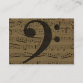 Muzikale Treble Clef Bladmuziek Classic Visitekaartje (Achterkant)