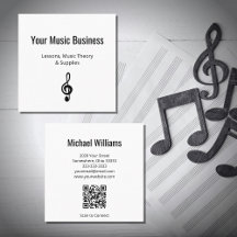 Muzikale Treble Clef QR code Muzieklessen