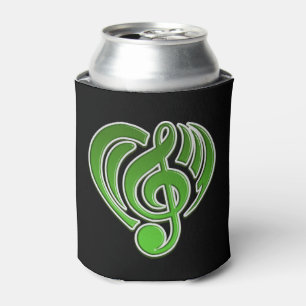 Muzikale Trillingen Liefde Groen Hart Muzieknoot D Blikjeskoeler