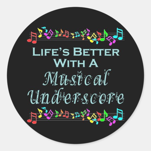 Muzikale Underscore Stickers (Voorkant)