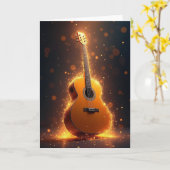 Muzikale Vaderdag Aura Kaart (Gele Bloem)