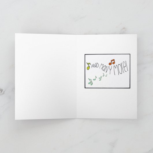 "muzikale verjaardag " kaart (Binnen)