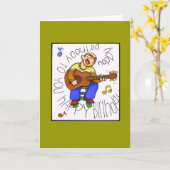 "muzikale verjaardag " kaart (Gele Bloem)