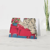 Muzikale Verjaardag Kittens Kaart (Voorkant)