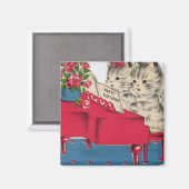 Muzikale Verjaardag Kittens Magneet (Voorkant / Achterkant)