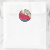 Muzikale Verjaardag Kittens Ronde Sticker (Tas)