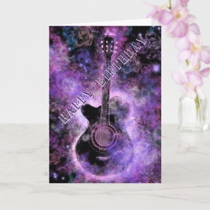 Muzikale Verjaardagskaart met Rockgitaar Kaart