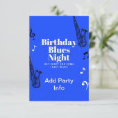 Muzikale verjaardagsuitnodiging kaart (Staand voorkant)