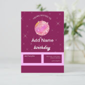 Muzikale verjaardagsuitnodiging kaart (Staand voorkant)