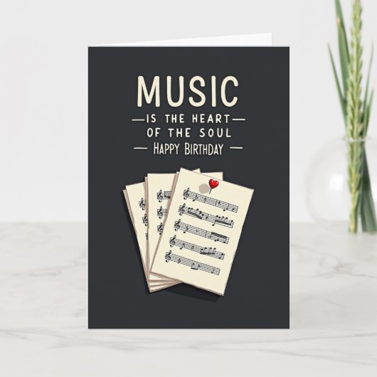 Muzikale Verjaardagswensen Kaart (Voorkant)