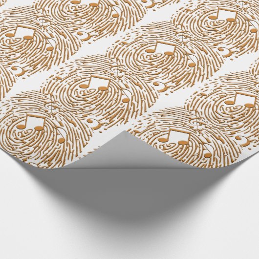 Muzikale vingerafdrukken cadeaupapier (Hoek)