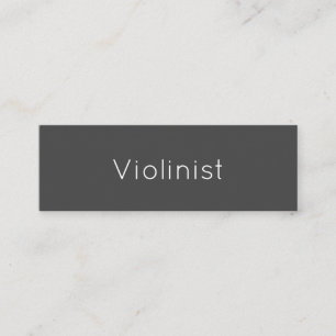 Muzikale violist performer Simple Grey Mini Visitekaartje