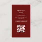 Muzikale Viool Performer QR code Elegant Visitekaartje (Achterkant)