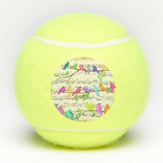 Muzikale Vogel Tennisballen (Achterkant)