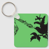 Muzikale Vogel Verandert Kleuren Sleutelhanger (Voorkant)