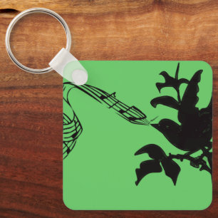Muzikale Vogel Verandert Kleuren Sleutelhanger