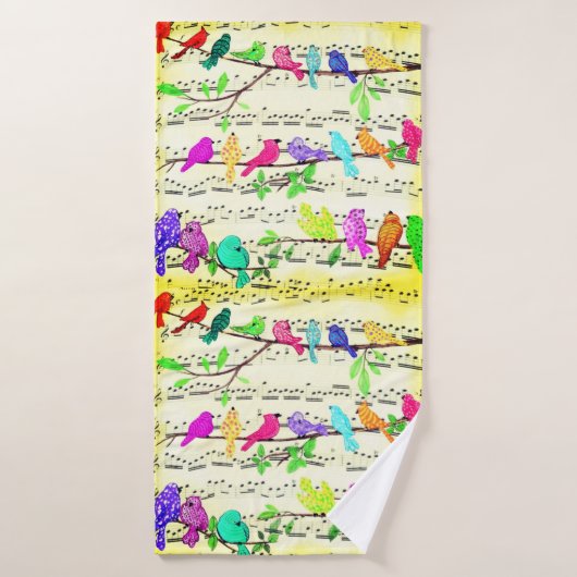 Muzikale Vogels Badhanddoek Set Bad Handdoek (Badhanddoek)