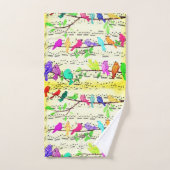 Muzikale Vogels Badhanddoek Set Bad Handdoek (Handdoek)