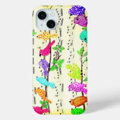 Muzikale Vogels iPhone Case (Achterkant)