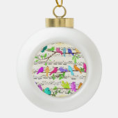 Muzikale Vogels Kerst Ornament (Voorkant)