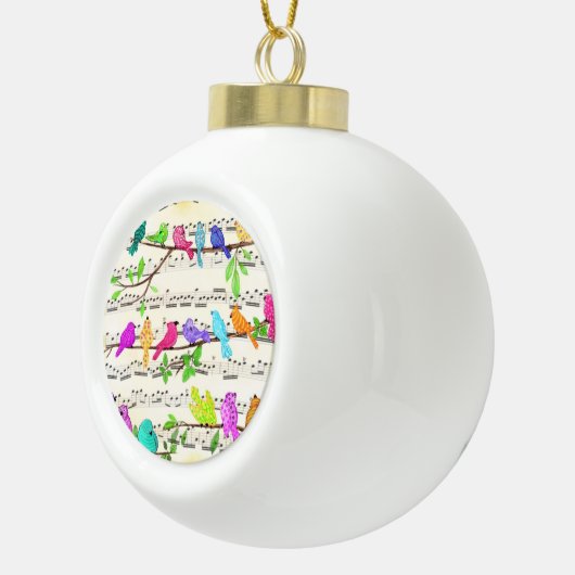 Muzikale Vogels Kerst Ornament (Rechts)
