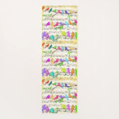 Muzikale Vogels Yoga Mat (Achterkant)