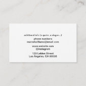 Muzikant Akoestische Rode Gitaar Modern Wit Visitekaartje (Achterkant)