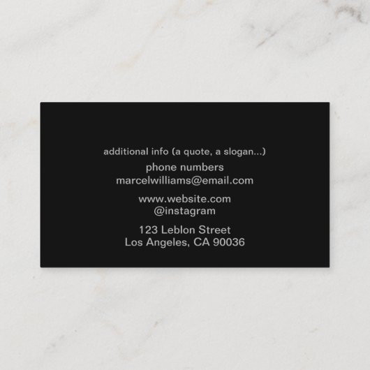 Muzikant Akoestische Rode Gitaar Modern Zwart Visitekaartje (Achterkant)